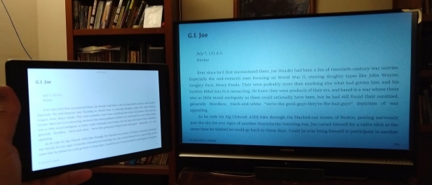 Chromecasting my Fire HD 8 to my 50" TV.