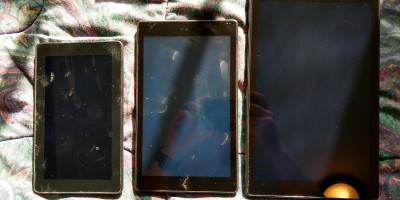Left to right: my Fire, Fire HD 8, and new Fire HD 10